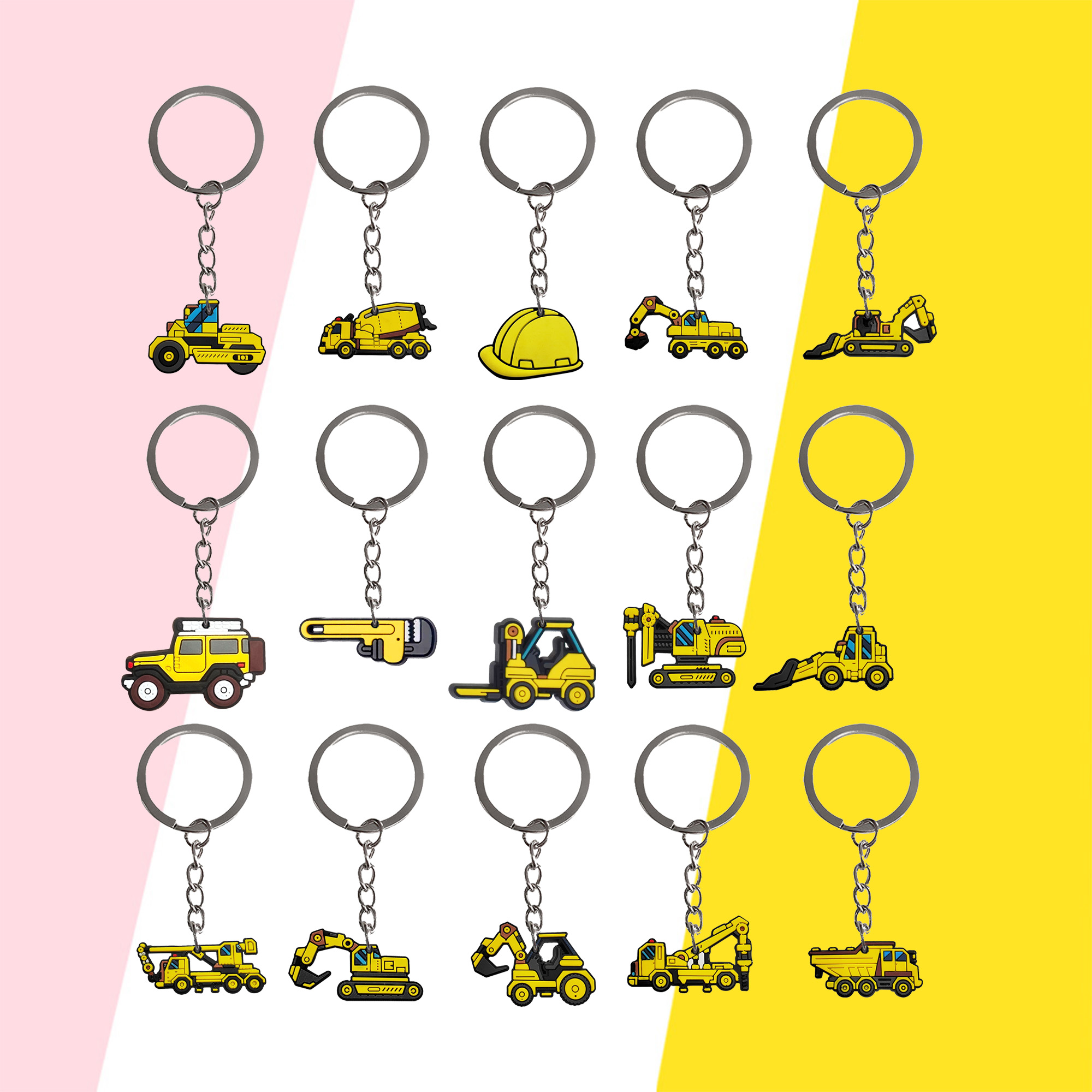 1 قطعة المفاتيح الكرتون لودر أ - مراجعة Heavy Equipment Key Ring وسعره