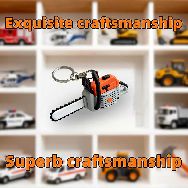 سلسلة مفاتيح على شكل منشار صغي - مراجعة Heavy Equipment Key Ring وسعره