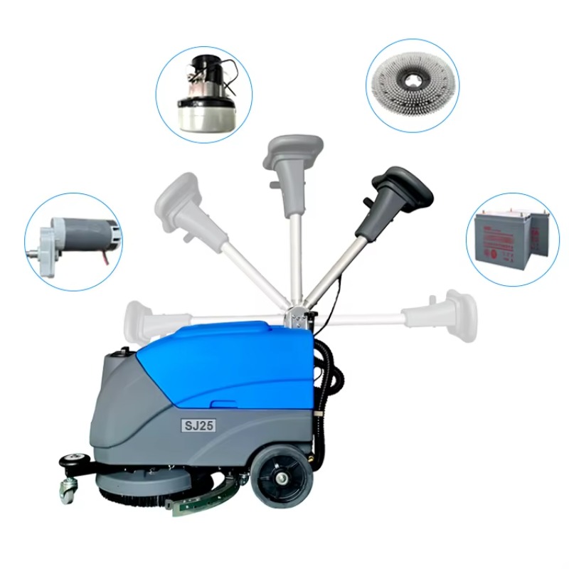 آلة تنظيف الأرضيات الصناعية SJ - مراجعة Industrial Floor Scrubber وسعره